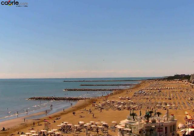 Webcam Caorle spiaggia di Ponente a Caorle in diretta: Spiaggia di Ponente, spiaggia di ponente
